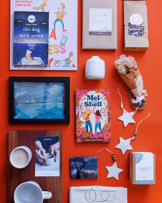 flatlay of gifts