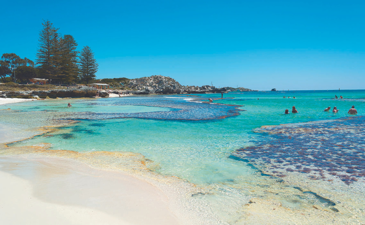 Turquoise waters at Rottnest Island, near Fremantle, Western Australia