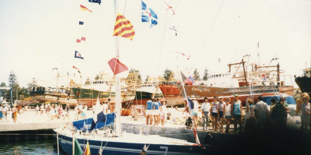 America's Cup celebrations in Fremantle following Australia II's 1983 win