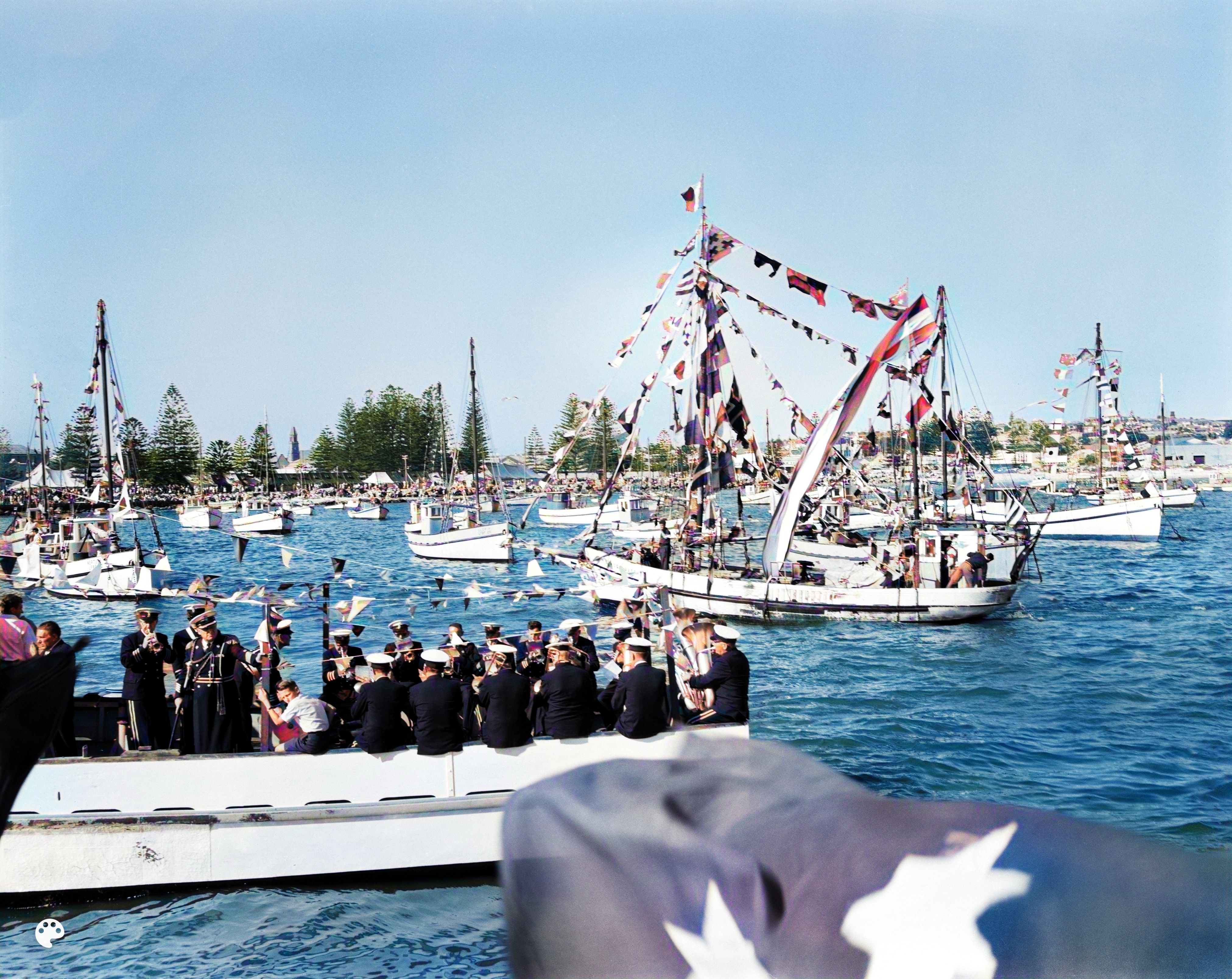 a historical photo of 1961 of Blessing of the Fleet