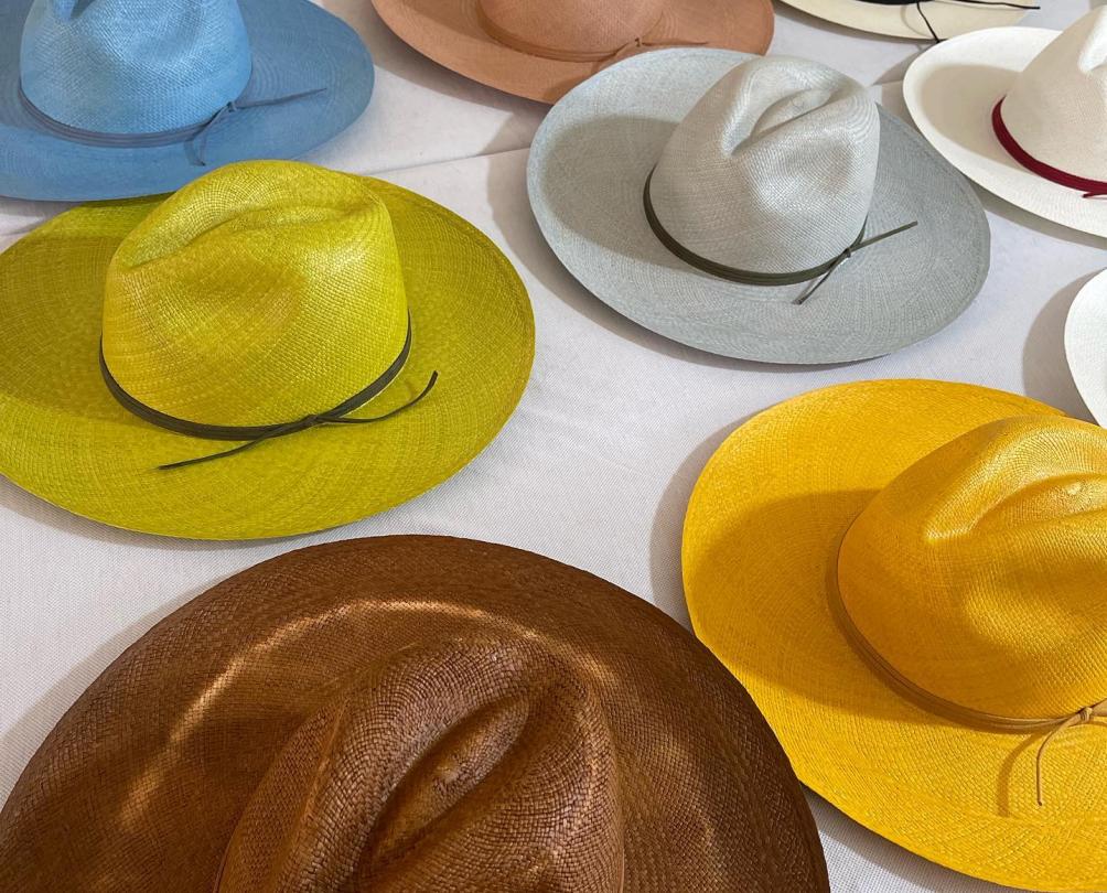 photo of sun hats  in many colours