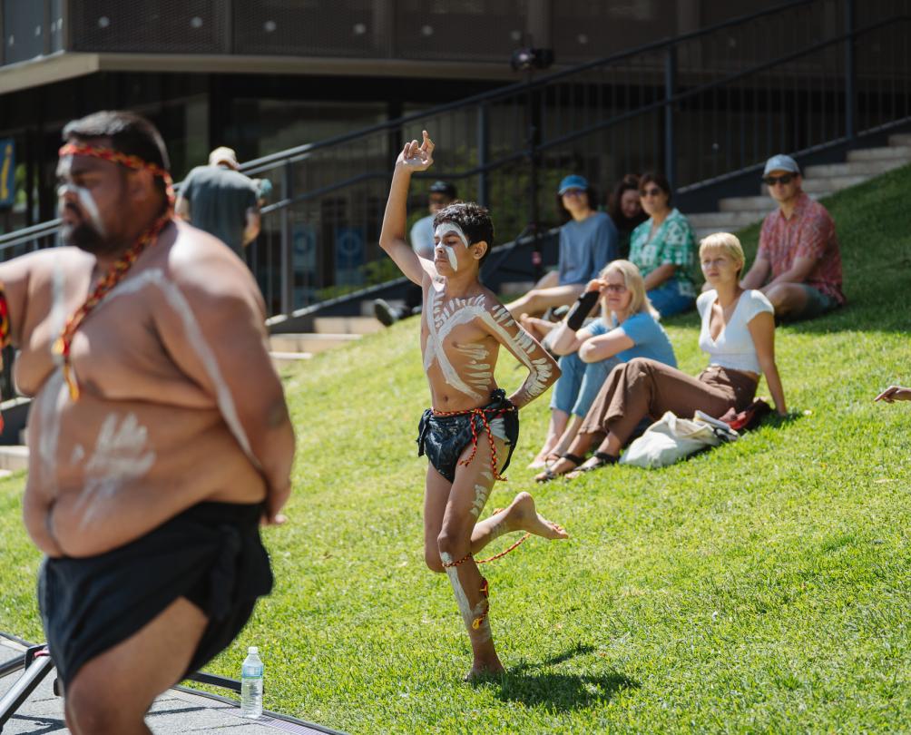 Traditional welcome ceremony in Walyalup Koort