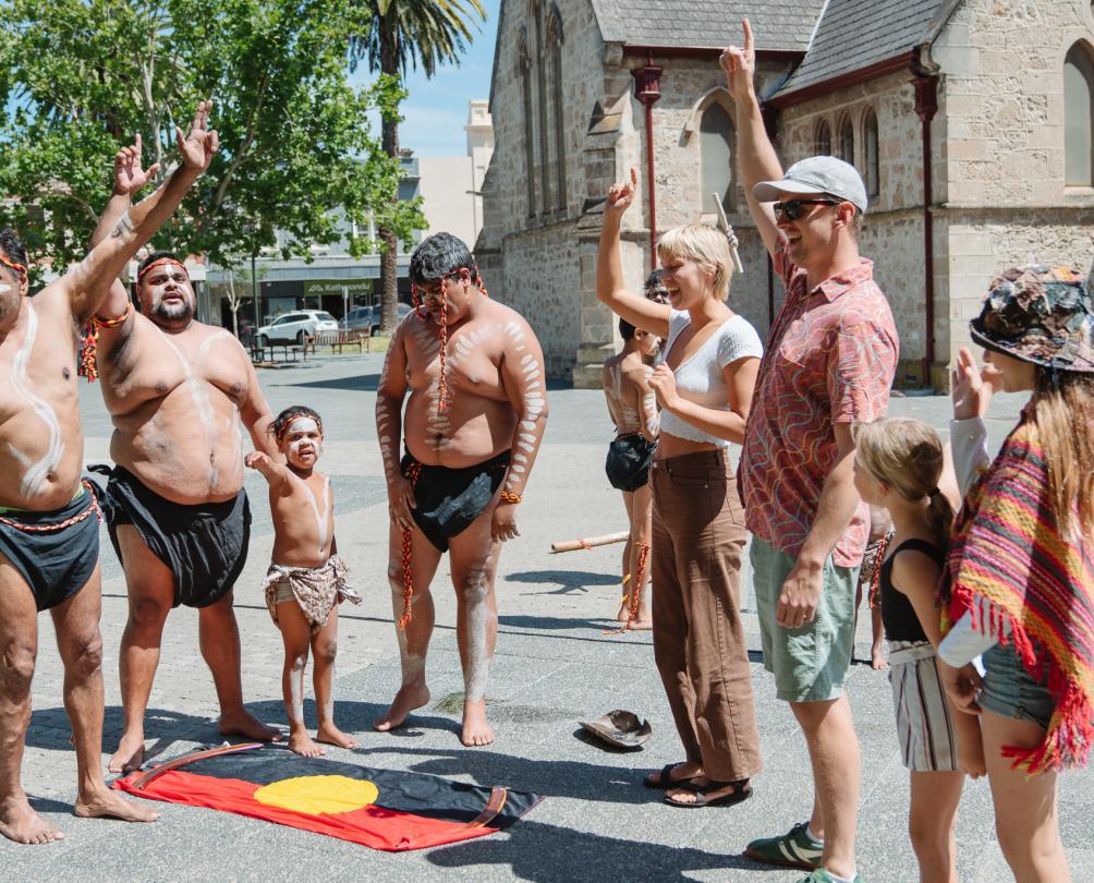 Traditional welcome ceremony in Walyalup Koort