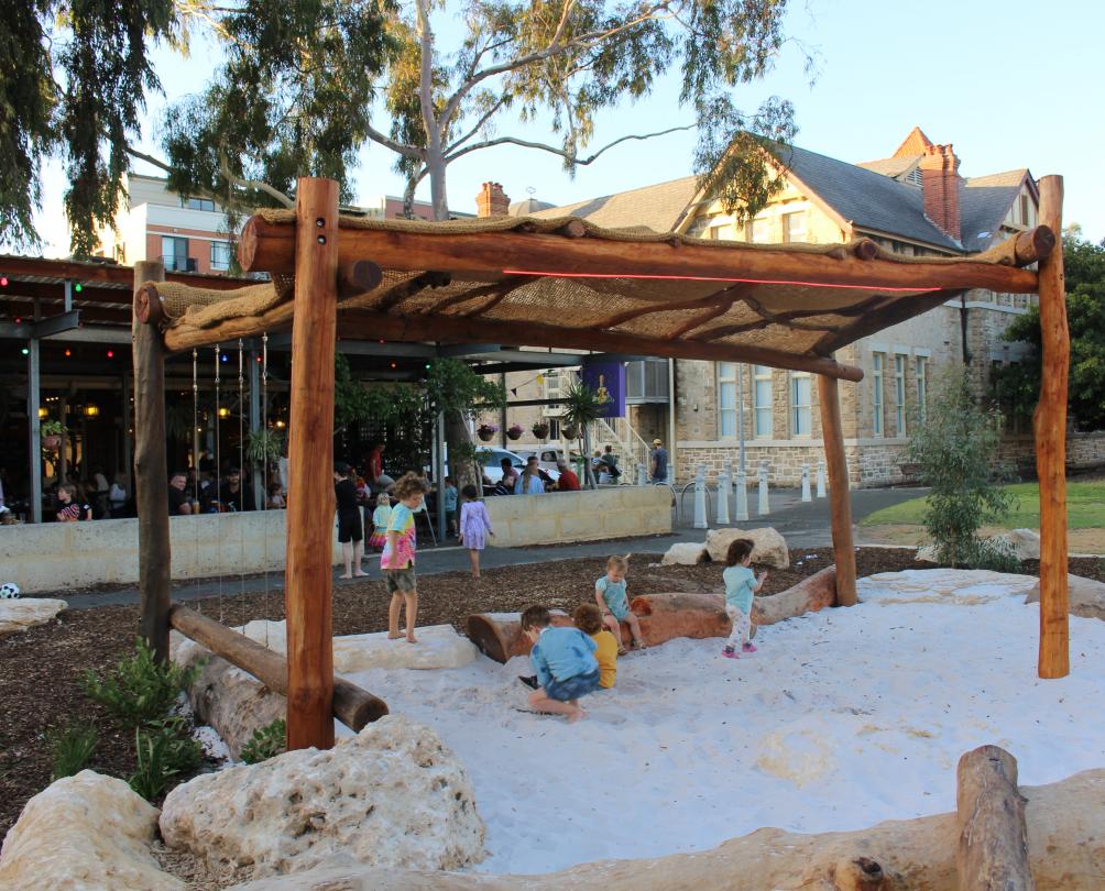 Clancy's nature play area in Princess May Park 