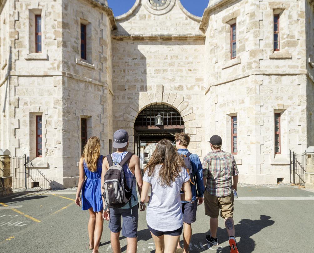 Walking into the UNESCO World Heritage listed Fremantle Prison. Entering Fremantle Prison, photography by Jessica Wyld
