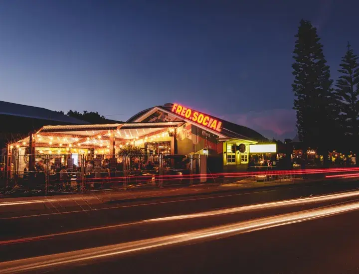 photo of freo social video at night 