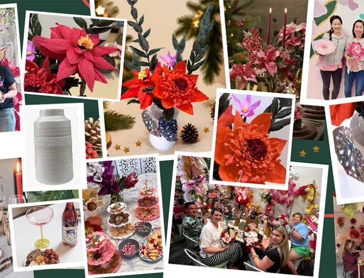 an event banner for centerpiece making at Jotterbooks in Fremantle